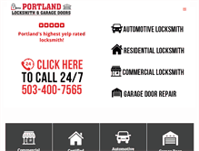 Tablet Screenshot of locksmithportlands.com